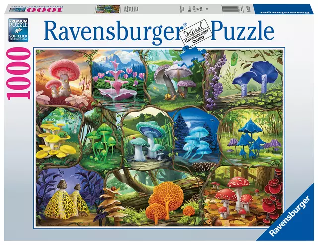 Een Puzzel Ravensburger Beautiful Mushrooms 1000 stukjes koop je bij EconOffice