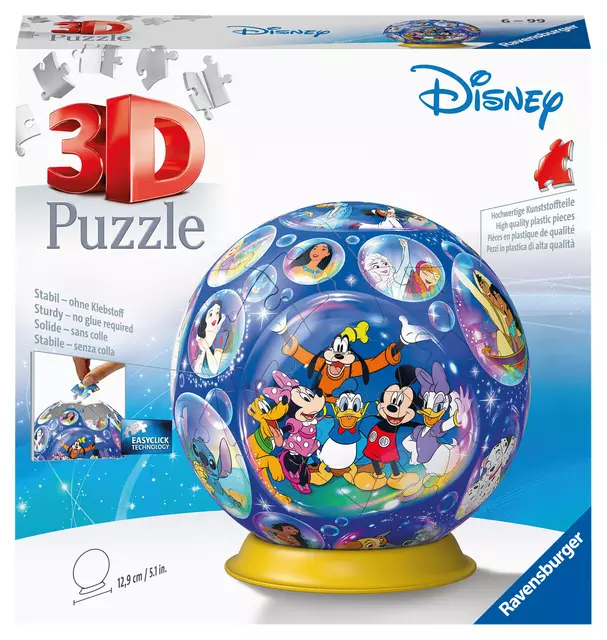 Een Puzzelbol Ravensburger Disney 3D 72 stukjes koop je bij KantoorProfi België BV