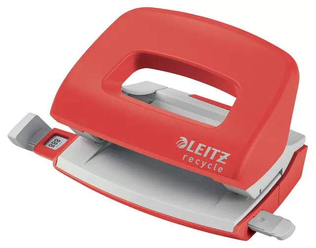 Een Perforator Leitz Nexxt Recycle mini 10 vel rood koop je bij Goedkope Kantoorbenodigdheden