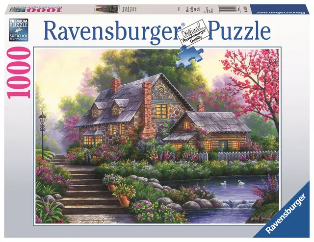 Een Puzzel Romantische cottage (1000) koop je bij MV Kantoortechniek B.V.