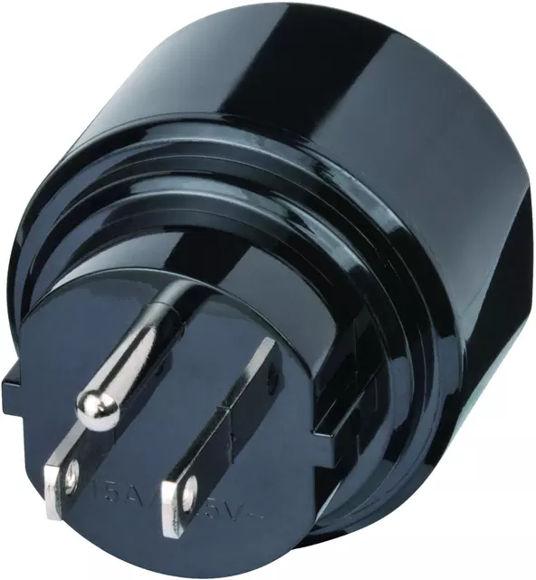 Een Reisstekker Brennenstuhl adapter USA met aarding zwart koop je bij Unimark Office B.V.