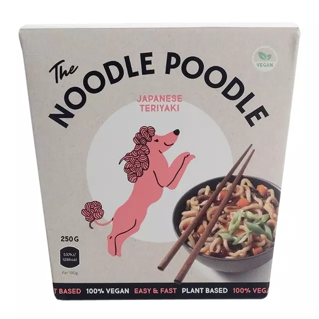Een Noodles The Noodle Poodle Japanese teriyaki 250gr koop je bij Van Leeuwen Boeken- en kantoorartikelen