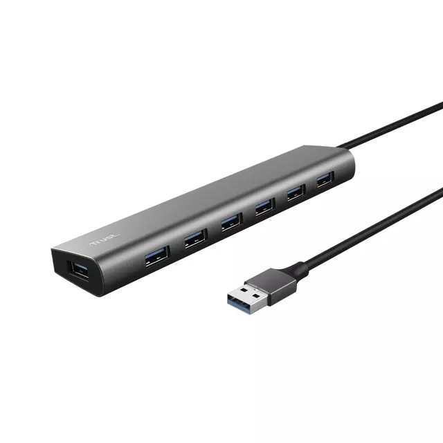 Een Hub Trust HALYX 7-port USB-A 3.2 zilver koop je bij MV Kantoortechniek B.V.