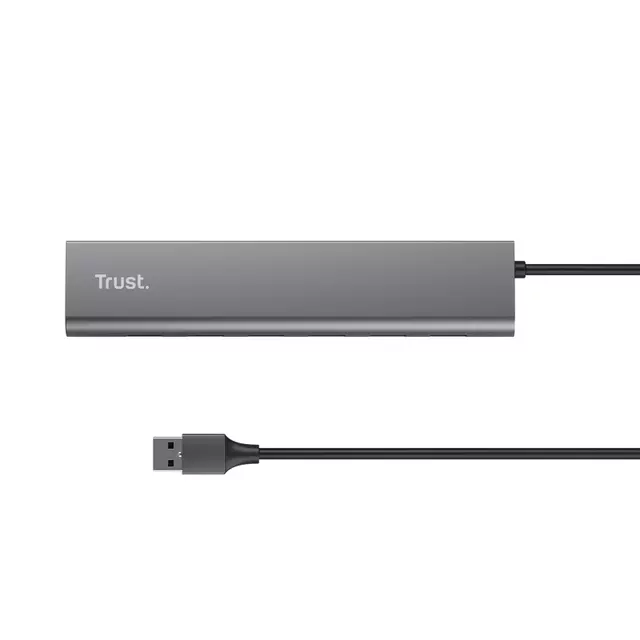Een Hub Trust HALYX 7-port USB-A 3.2 zilver koop je bij Goedkope Kantoorbenodigdheden
