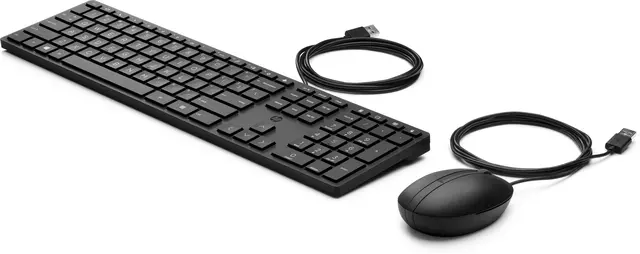 Een Toetsenbord + muis HP 320MK Qwerty zwart koop je bij Goedkope Kantoorbenodigdheden