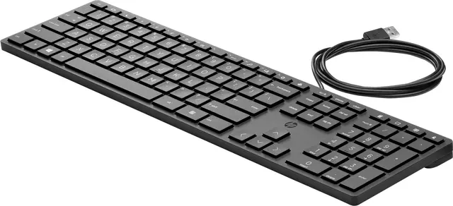 Een Toetsenbord HP 320K Qwerty zwart koop je bij Kantoorvakhandel van der Heijde