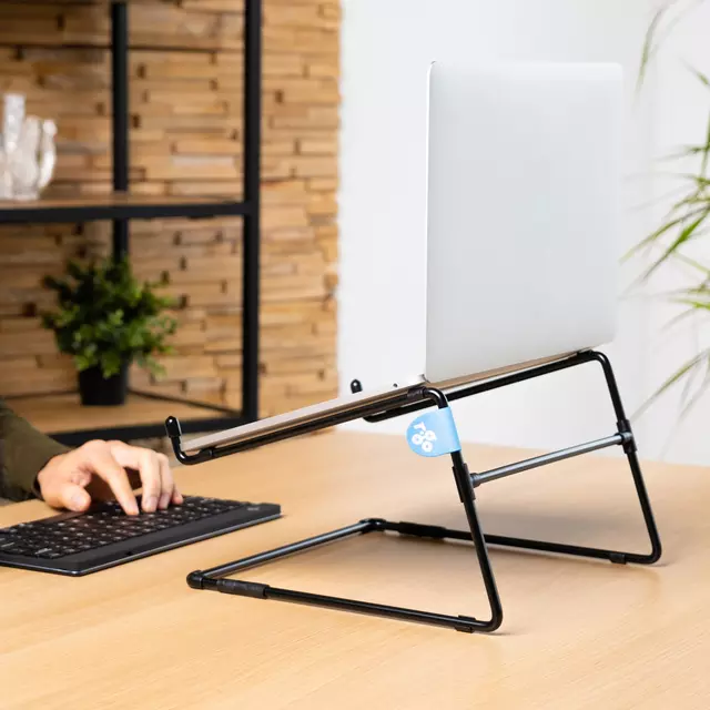 Een Laptopstandaard R-Go Office Zwart koop je bij KantoorProfi België BV