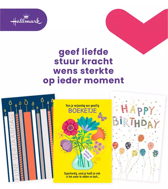 Een Wenskaart Hallmark navulset verjaardag 12 kaarten koop je bij Van Leeuwen Boeken- en kantoorartikelen