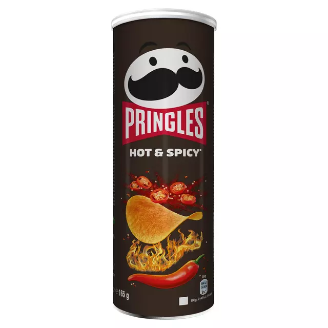 Een Chips Pringles hot spicy 165gr koop je bij Totaal Kantoor Goeree