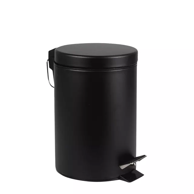 Een Afvalbak BRASQ pedaalemmer 12 liter zwart koop je bij KantoorProfi België BV