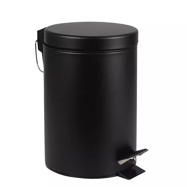 Een Afvalbak BRASQ pedaalemmer 20 liter zwart koop je bij KantoorProfi België BV