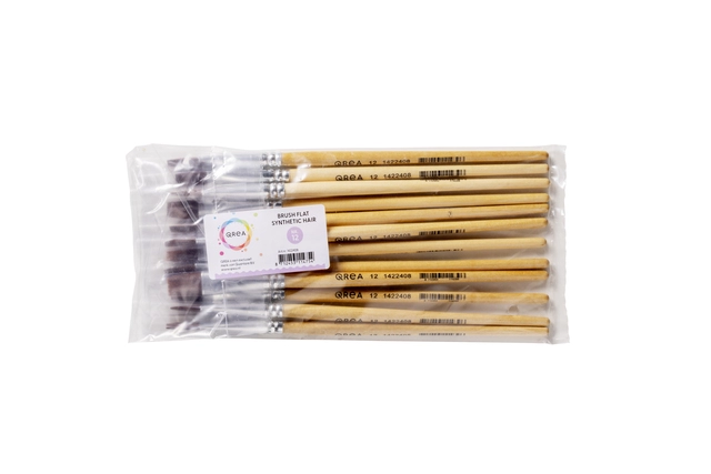 Een Kwast Qrea synthetisch haar nr 12 breedte 12,3mm koop je bij NiceSupplies.nl