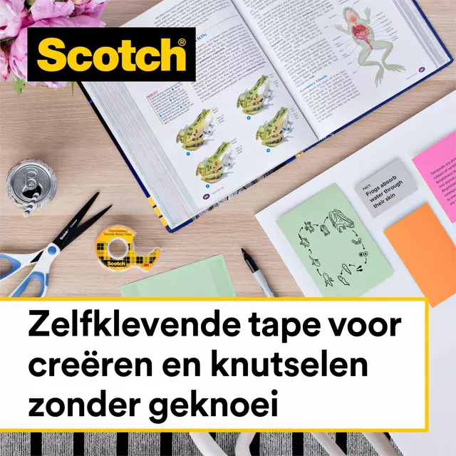 Een Plakband Scotch Magic 665 19mmx33m dubbelzijdig koop je bij Alles voor uw kantoor