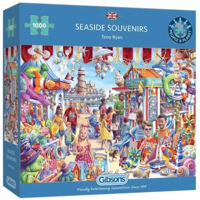 Puzzel Gibsons Seaside Souvenirs 1000st