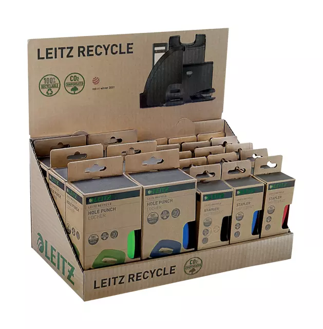 Een Display Leitz Recycle bureau-accessoires 21 stuks assorti koop je bij KantoorProfi België BV