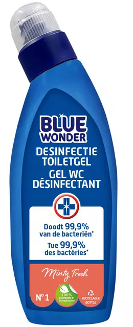 Een Toiletreinger Blue Wonder Desinfectie gel 750ml koop je bij Totaal Kantoor Goeree