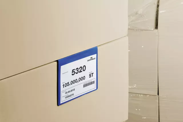 Een Documenthoes Durable met vouw A5 liggend blauw koop je bij KantoorProfi België BV