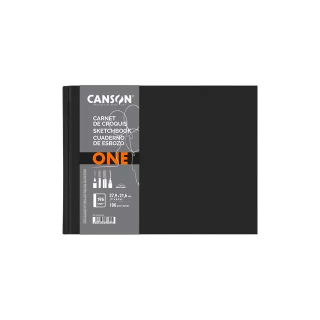Een Tekenboek Canson Art Book One 27.9x21.6cm 100gr 80vel hardcover koop je bij EconOffice