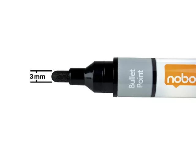 Een Viltstift Nobo whiteboard Liquid ink rond assorti 3mm 10stuks koop je bij KantoorProfi België BV