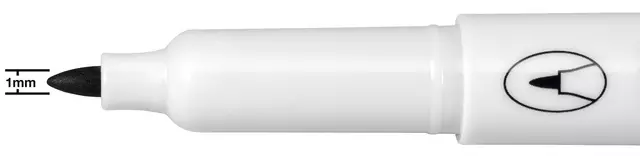 Een Viltstift Nobo whiteboard Glide fijn zwart 1mm 4stuks koop je bij Totaal Kantoor Goeree