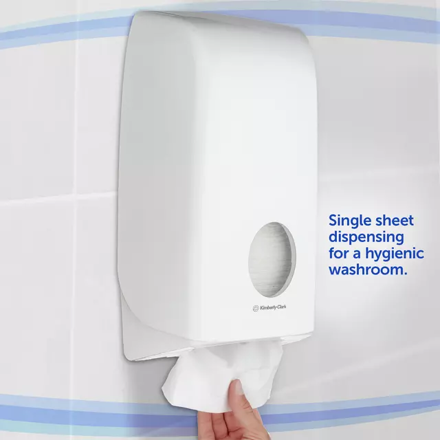 Een Toiletpapierdispenser Aquarius gevouwen tissue wit 6946 koop je bij KantoorProfi België BV