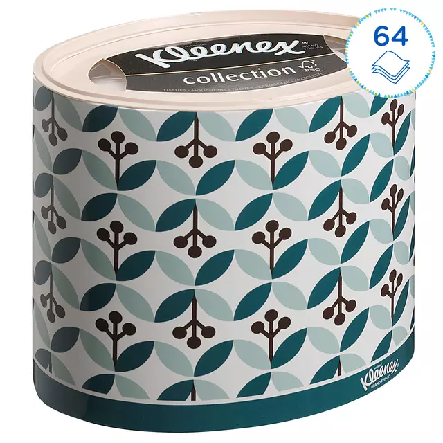 Een Facial tissues Kleenex 3-laags ovaal 10x64stuks wit 8826 koop je bij Van Leeuwen Boeken- en kantoorartikelen