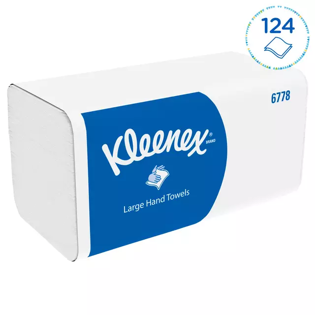 Een Handdoek Kleenex i-vouw 2-laags 21.5x31.8cm 15x124stuks wit 6778 koop je bij Totaal Kantoor Goeree