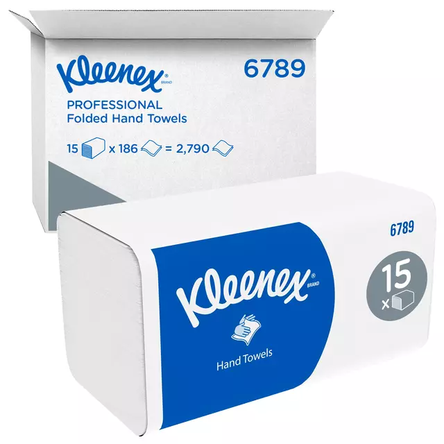 Een Handdoek Kleenex i-vouw 2-laags 21x21.5cm 15x186stuks wit 6789 koop je bij L&N Partners voor Partners B.V.
