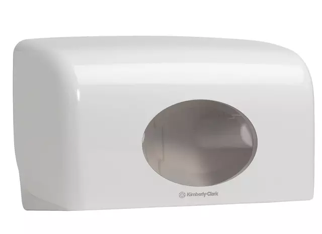 Toiletpapierdispenser Aquarius duo voor kleine rollen wit 6992