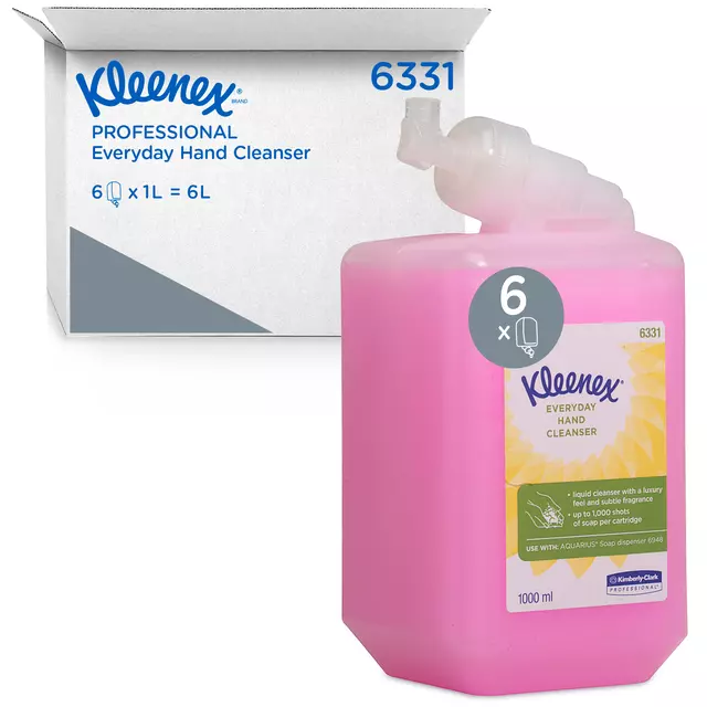 Een Handzeep Kleenex dagelijk gebruik roze 1 liter 6331 koop je bij MV Kantoortechniek B.V.