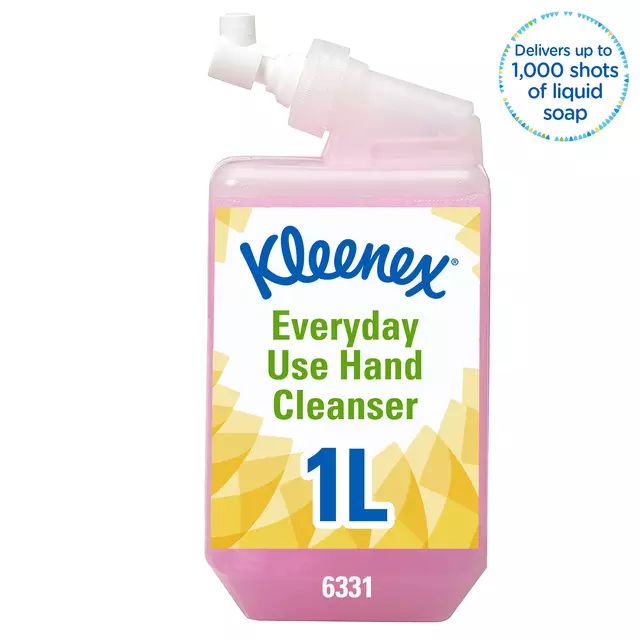 Een Handzeep Kleenex dagelijk gebruik roze 1 liter 6331 koop je bij Totaal Kantoor Goeree