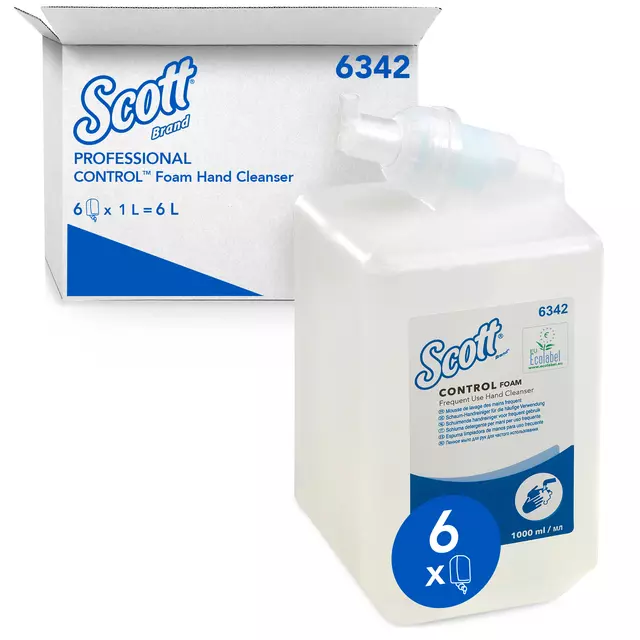 Een Handzeep Scott Control foam frequent gebruik 1 liter 6342 koop je bij EconOffice