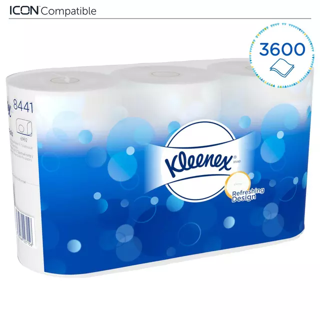 Een Toiletpapier Kleenex 2-laags 600vel wit 8441 koop je bij KantoorProfi België BV