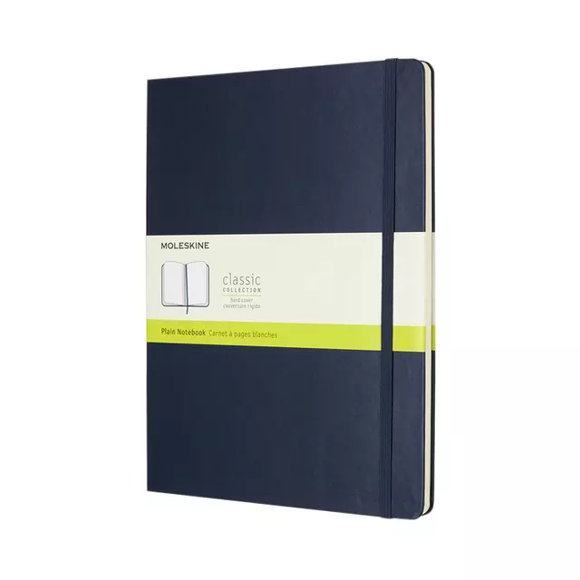Een Notitieboek Moleskine XL 190x250mm blanco hard cover sapphire blue koop je bij Van Leeuwen Boeken- en kantoorartikelen
