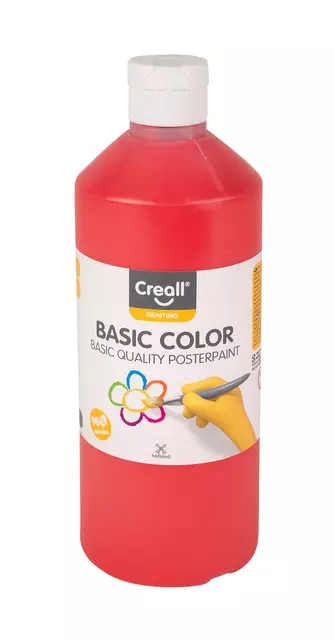 Een Plakkaatverf Creall Basic lichtrood 500ml koop je bij QuickOffice BV