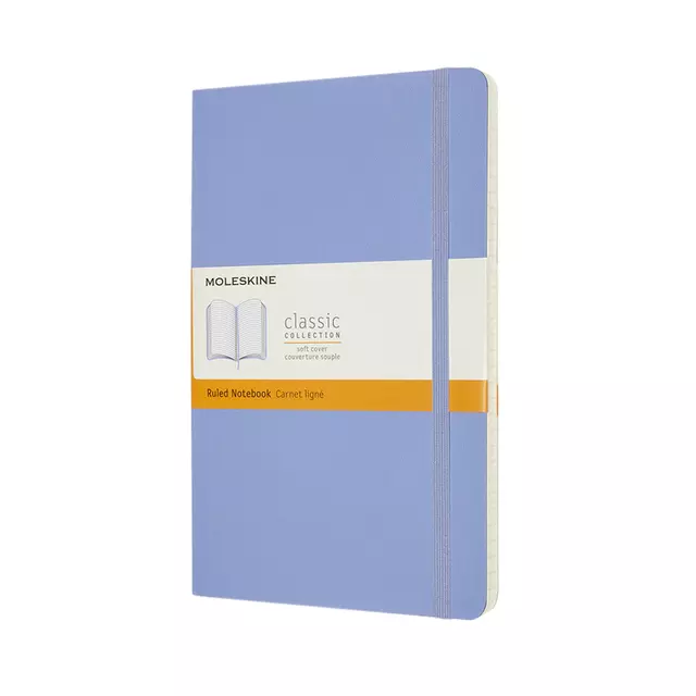 Een Notitieboek Moleskine large 130x210mm lijn soft cover hydrangea blue koop je bij EconOffice