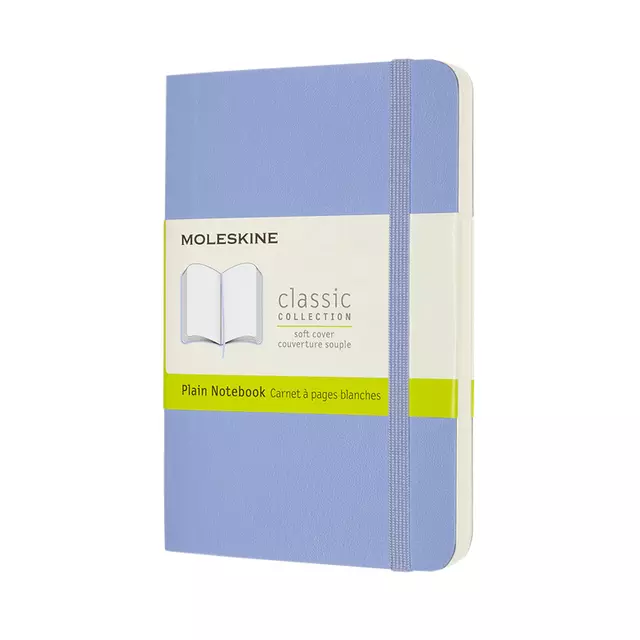 Een Notitieboek Moleskine pocket 90x140mm blanco soft cover hydrangea blue koop je bij Van Leeuwen Boeken- en kantoorartikelen