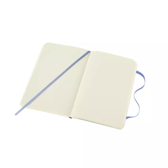 Notitieboek Moleskine pocket 90x140mm blanco soft cover hydrangea blue