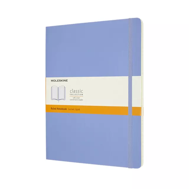 Een Notitieboek Moleskine XL 190x250mm lijn soft cover hydrangea blue koop je bij Van Leeuwen Boeken- en kantoorartikelen