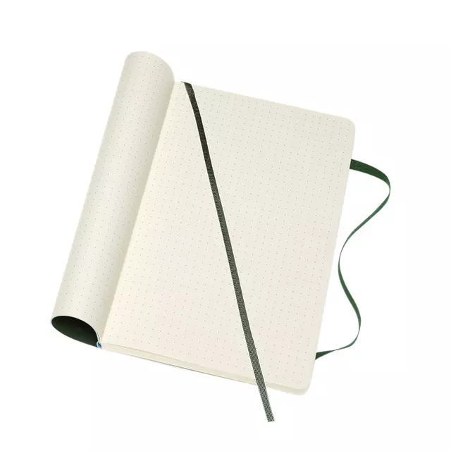 Een Notitieboek Moleskine large 130x210mm dots soft cover zwart koop je bij Van Leeuwen Boeken- en kantoorartikelen