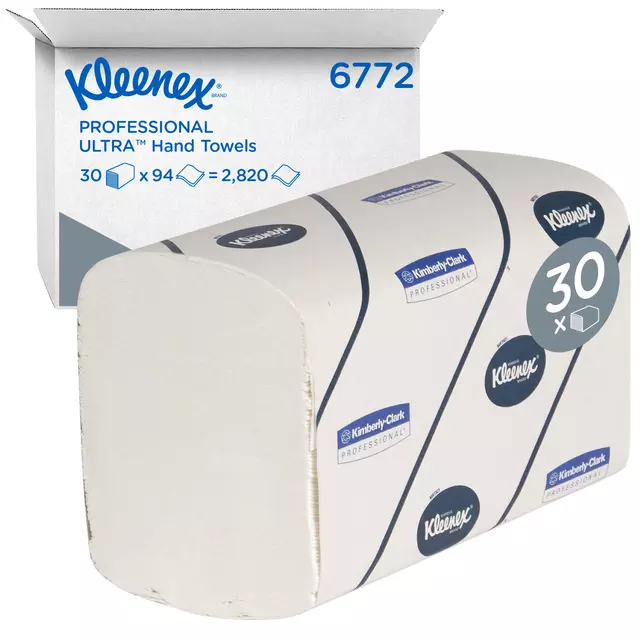Een Handdoek Kleenex Ultra i-vouw 2-laags 21,5x41,5cm 30x94stuks wit 6772 koop je bij KantoorProfi België BV