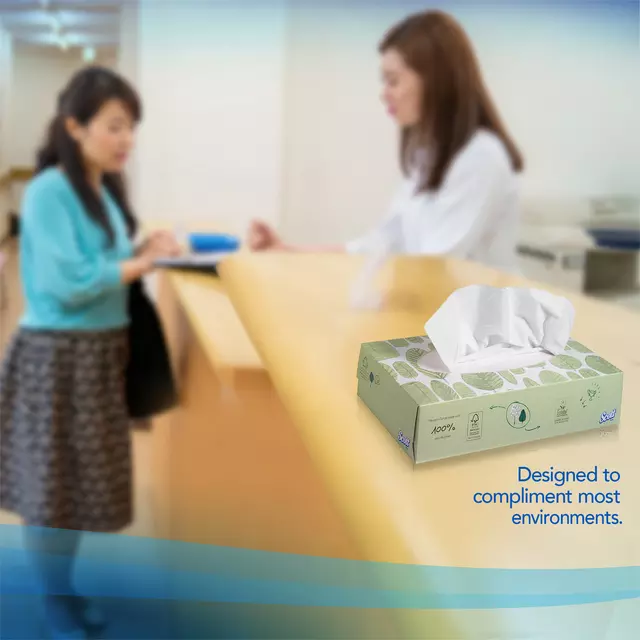 Een Facial tissues Scott 2-laags standaard 21x100stuks wit 8837 koop je bij EconOffice