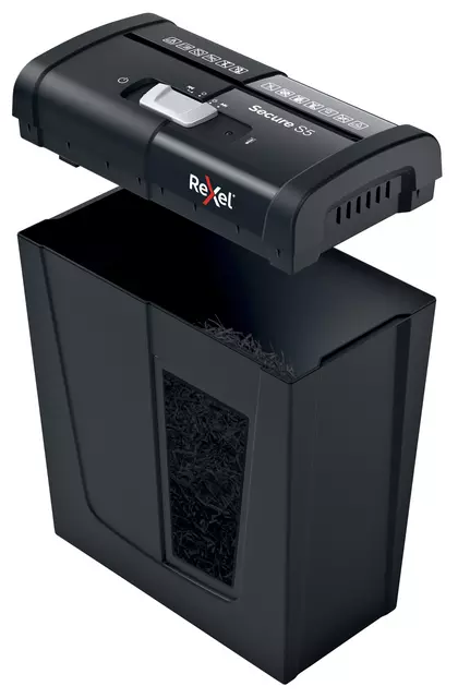 Een Papiervernietiger Rexel Secure S5 stroken 6mm koop je bij KantoorProfi België BV