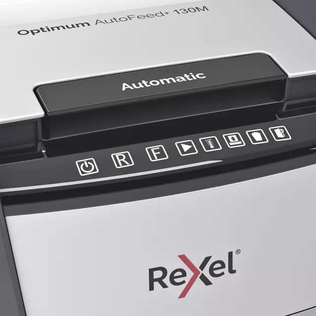 Buy your Papiervernietiger Rexel Optimum Auto+ 130M snippers 2x15mm at QuickOffice BV