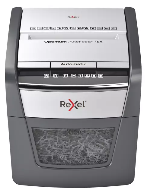 Een Papiervernietiger Rexel Optimum Auto+ 45X snippers 4x28mm koop je bij EconOffice