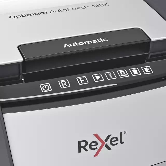 Een Destructeur Rexel Optimum Auto+ 130X particules 4x28mm koop je bij QuickOffice BV