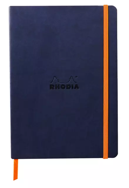 Een Notitieboek Rhodia A5 lijn 80 vel 90gr nachtblauw koop je bij Totaal Kantoor Goeree