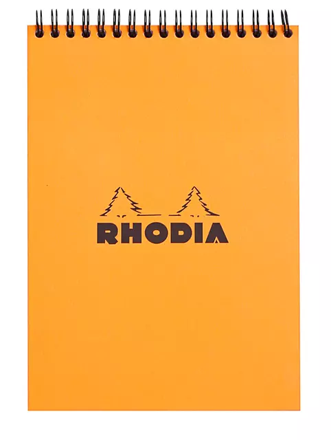 Een Spiraalblok Rhodia A5 lijn 160 pagina's 80gr oranje koop je bij MV Kantoortechniek B.V.
