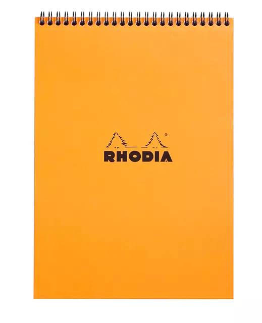 Een Spiraalblok Rhodia A4 lijn 160 pagina's 80gr oranje koop je bij MV Kantoortechniek B.V.
