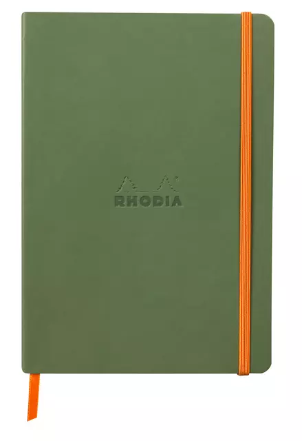 Een Notitieboek Rhodia A5 lijn 80 vel 90gr saliegroen koop je bij EconOffice